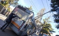 Filobus bloccato in via Zarotto