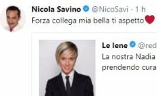 Tanti messaggi sui social per Nadia Toffa. Nicola Savino: "Forza, ti aspetto"