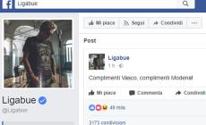 Luciano Ligabue fa i complimenti a Vasco e a Modena: centinaia di commenti su Facebook