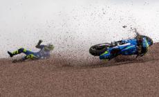 Sachsenring,  primo Barbera. Rossi male su asciutto e bagnato 