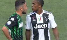 Sputo (gomitata e testata) a Di Francesco: 4 giornate a Douglas Costa
