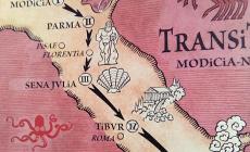 Asterix e Obelix arrivano a Parma e gustano il prosciutto in una "taberna"