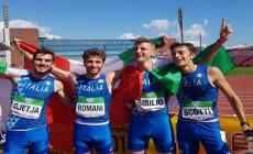 Il cussino Scotti campione del mondo con la staffetta 4x400
