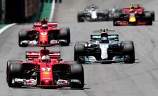 La Ferrari torna alla vittoria: Vettel 1°, Raikkonen 3°.  Hamilton, che rimonta: è 4°