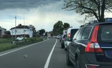 Traffico intenso:  coda in via Emilia da Sant'Ilario  verso Parma