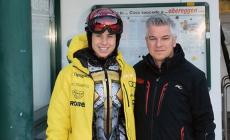 Ester Ledecka al lavoro a Obereggen