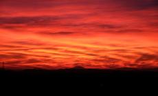 Tramonto infuocato a Corcagnano