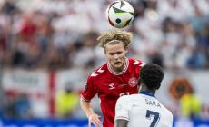 Europa 2024: Danimarca-Inghilterra 1-1, Hjulmand replica a Kane