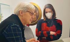 Vittorio Sgarbi,  visita a sorpresa  alle Collezioni d’Arte e alla mostra temporanea di Palazzo Bossi Bocchi