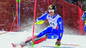 Slalom di Wengen, lo sciatore parmigiano Saccardi butta via una grande occasione