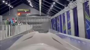 Il video delle prime prove sulla nuova pista da bob di Cortina