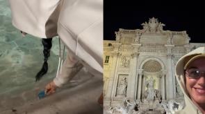 Katy Perry alla fontana di Trevi