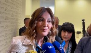 Ministra del turismo Santanchè al salone del camper