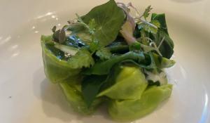 Tortello verde, ricotta, Parmigiano, erbette ed erbe