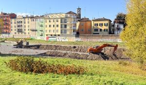 Lavori nell’ alveo della Parma per fermare le erosioni spondali e migliorare il deflusso della corrente