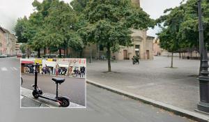 Si schianta in monopattino contro un'auto parcheggiata in piazzale Picelli: 23enne al Maggiore