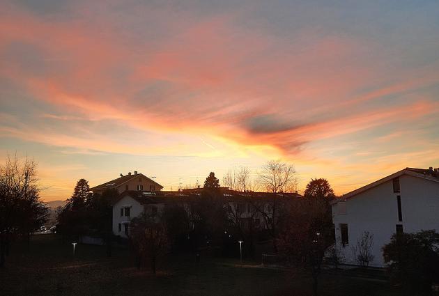 Tramonto "infuocato" a San Pancrazio