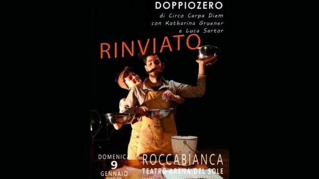 Rinvio spettacolo DoppioZero 9 gennaio