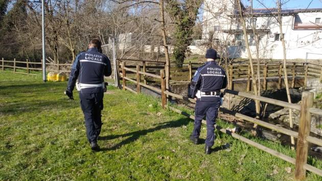  Polizia Locale: controlli a tappeto al parco del Naviglio. Grazie al fiuto del cane Peter, dell’unità cinofila della polizia Locale di Modena, rintracciata droga nascosta tra i cespugli.