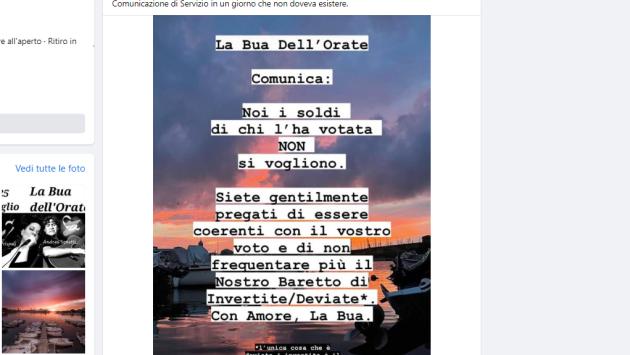 Un pub a Livorno posta: 'Niente soldi da chi votato Meloni'. Polemica sul web