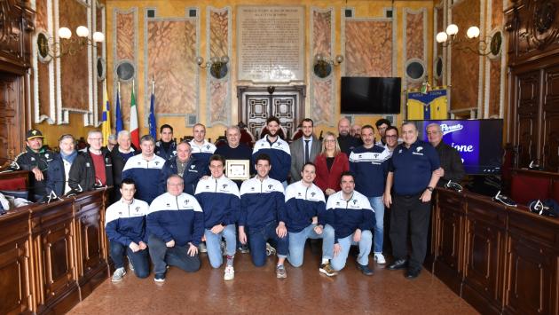 Il Parma Baseball premiato in Comune per la vittoria nella Coppa dei campioni 2022