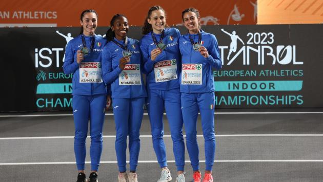 Europei Indoor: medaglia d'argento per la staffetta 4X400 femminile (con la fidentina Folorunso)