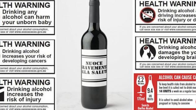 L'etichetta sanitaria irlandese su vino e alcol è legge