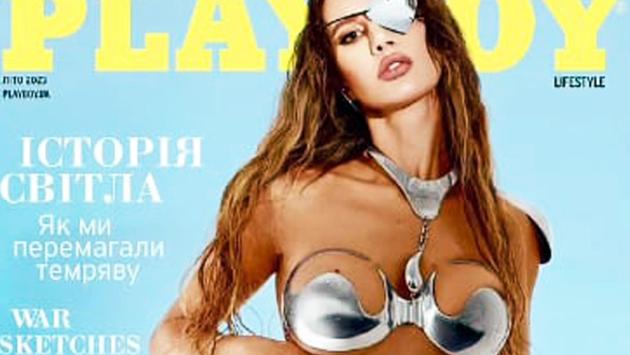 In Ucraina torna Playboy: in copertina una modella ferita