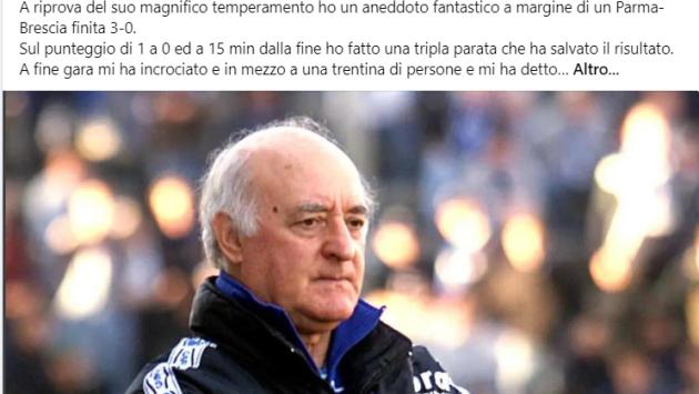 Buffon ricorda Mazzone: "La sua passione è stata unica e irripetibile"