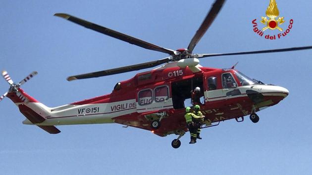 Soccorso un escursionista disperso sul monte Gottero con l'intervento dell'elicottero dei vigili del fuoco