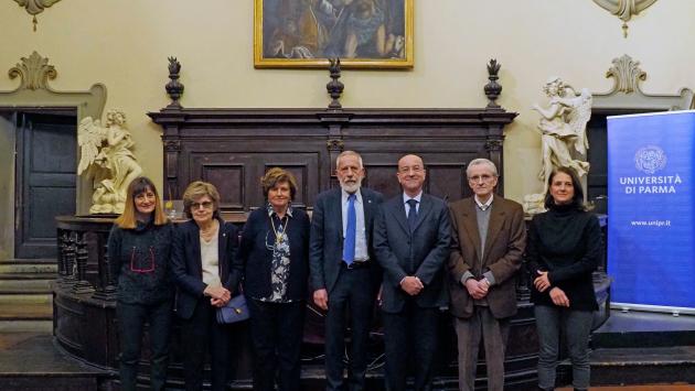 Presentate le opere d'arte dell'Aula dei Filosofi restaurate (Grazie al Rotary Club Parma)