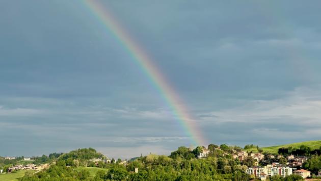 Arcobaleno (senza pioggia) a Salsomaggiore