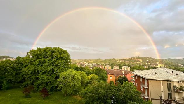 Dopo la pioggia, spunta l'arcobaleno a Salso 