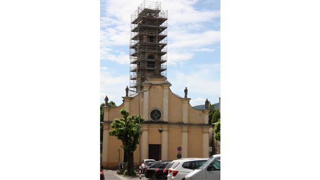 Bardi;  chiesa di San Giovanni, iniziati i lavori per il restauro del campanile