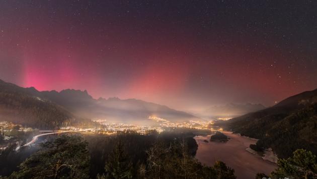 L'aurora boreale sulle Dolomiti nella foto del giorno della Nasa