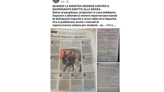 Il generale Vannacci pubblica il vademecum del Romagnosi e attacca: «Città allo sbando»