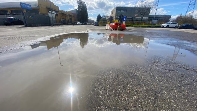 "Perdita d'acqua in via Bernini" e... megapozzanghera