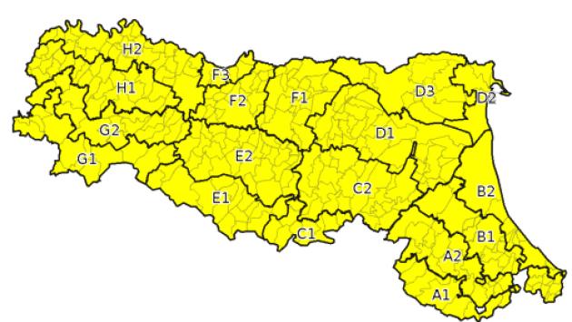 Maltempo nel Parmense: oggi allerta gialla