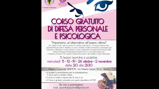 Corso gratuito di difesa personale e psicologica rivolto alle donne