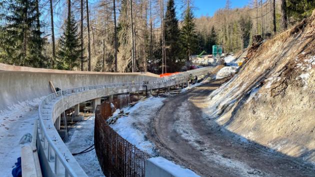 Pista da bob a Cortina, rafforzata la vigilanza sul cantiere