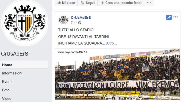 I Boys ai parmigiani: "Tutti al Tardini alle 13. Aspettiamo il pullman per abbracciare la squadra"