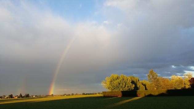 Doppio arcobaleno a Felino