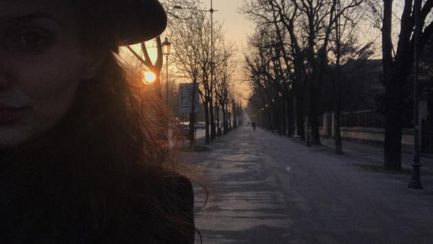 "Winter sunset", viale Martiri della Libertà