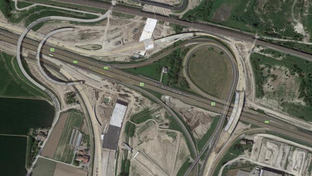 Chiusura notturna dell'allacciamento della A1 con la A15