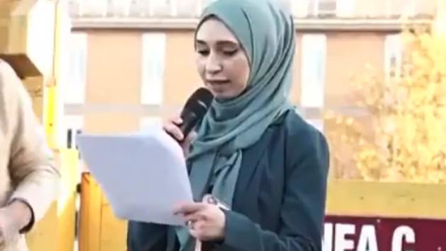 Malan, Sardina con hijab vicina ai terroristi di Hamas