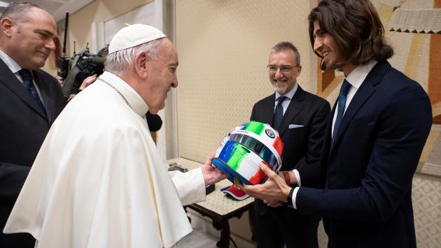 Antonio Giovinazzi dal Papa