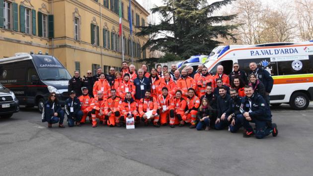 Al palazzo Ducale esercitazione del Ris con l'Anpas