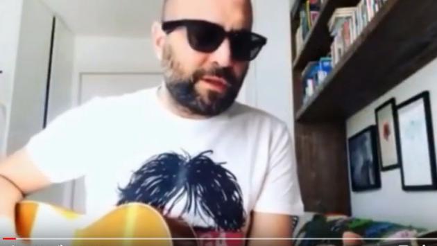 Inedito sui social:  Sangiorgi canta «Restiamo  a casa» - Video 