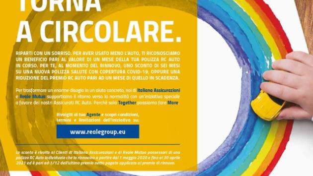 Reale Group, per clienti rc auto beneficio pari a un mese di polizza