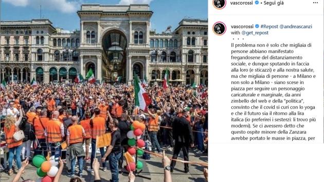 Gilet arancioni, Vasco Rossi: in questo paese vince la farsa